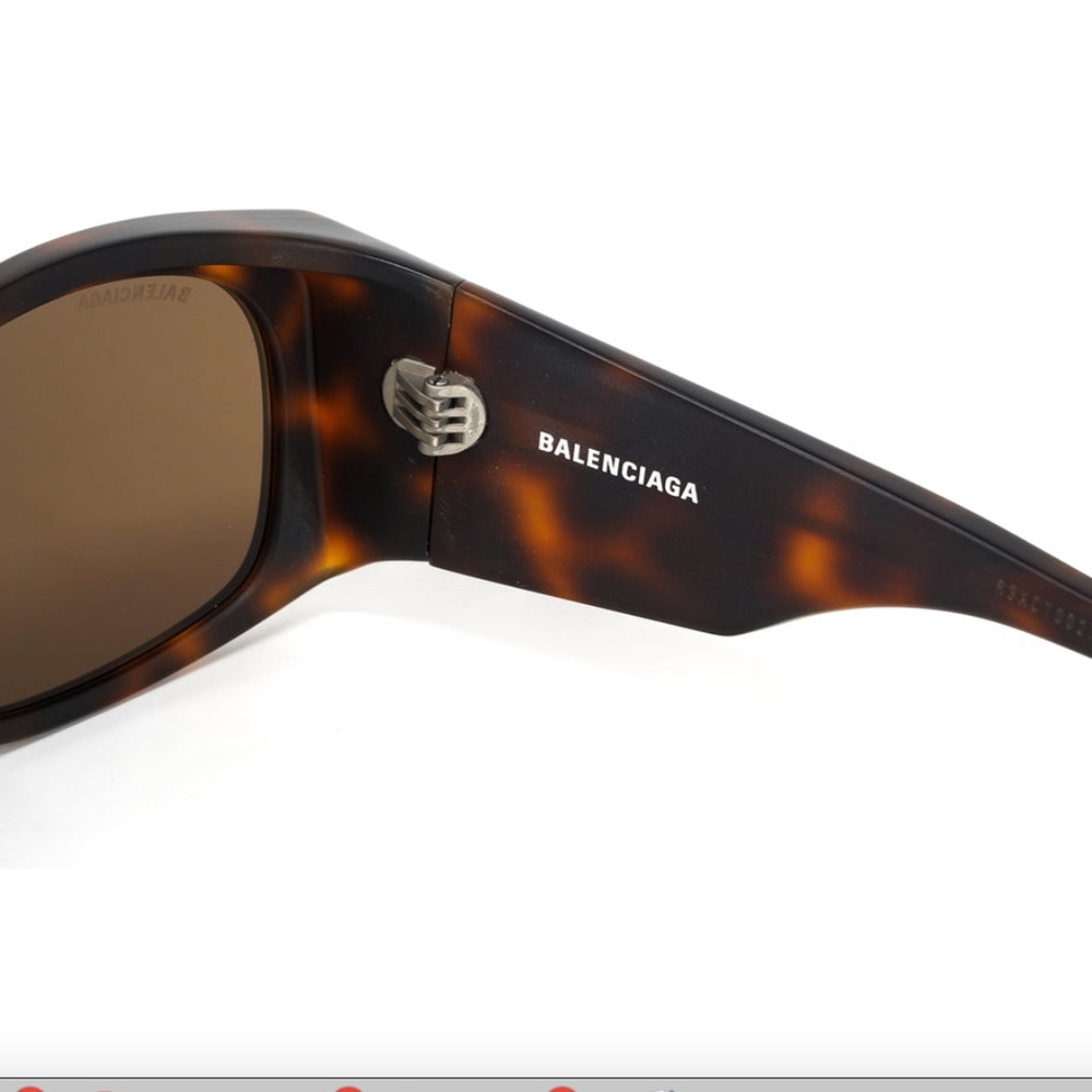 Balenciaga Unisex Sunglasses Wraparound Havana BB0001S-002 59 - Picture 2 of 13